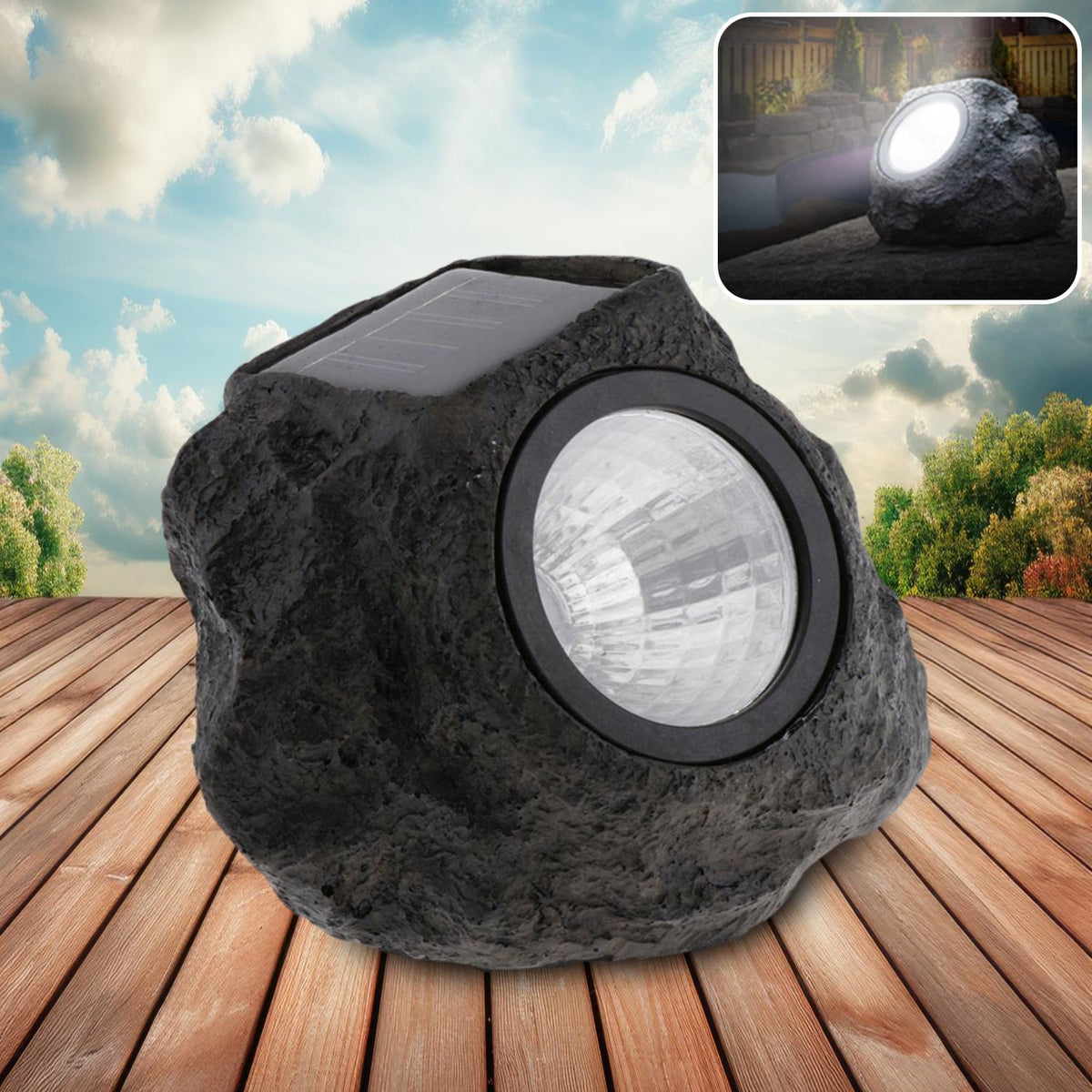 Enhance Your Outdoor Space with Solar Powered LED Rock Light – Stylish and Eco-Friendly Lighting for Pathways and Gardens