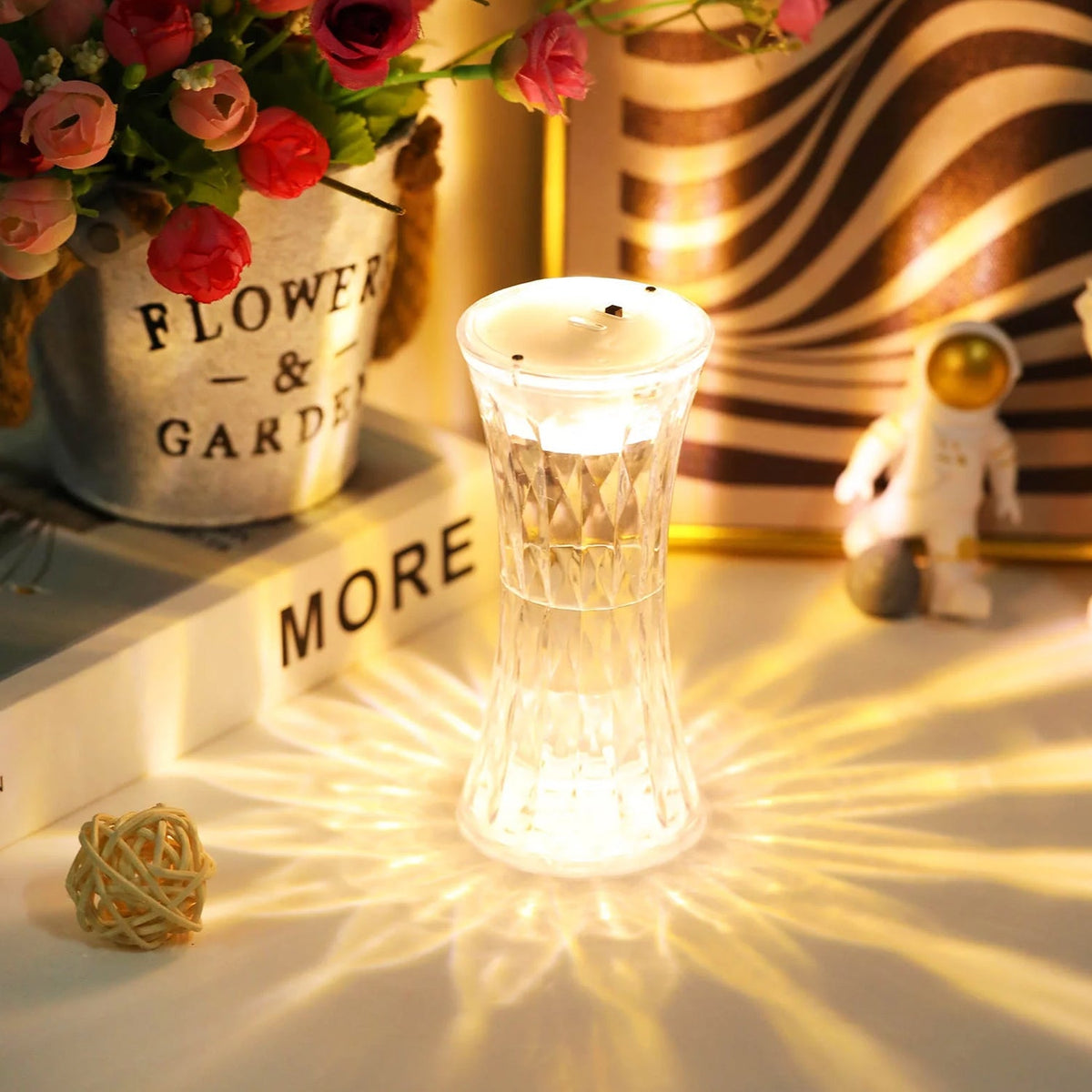 Illuminate Your Space with the Crystal Lamp: A Perfect Night Light for Every Room!