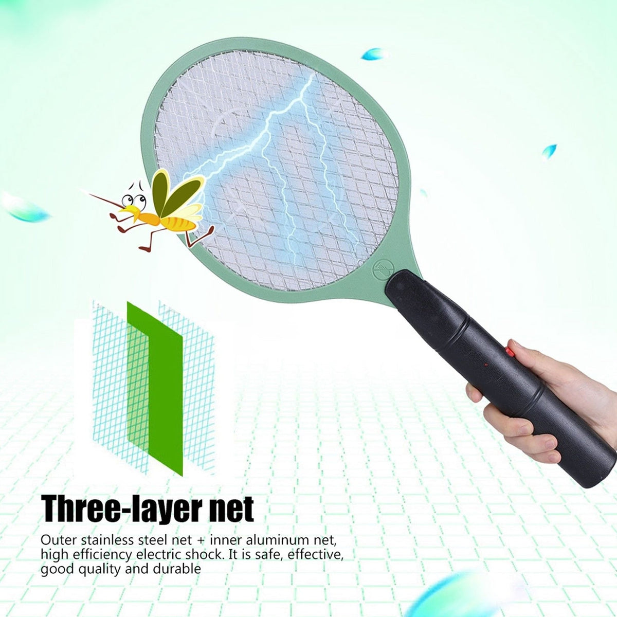 Get Rid of Mosquitoes with Ease: Rechargeable Electric Mosquito Killer Racket for Fast & Effective Pest Control