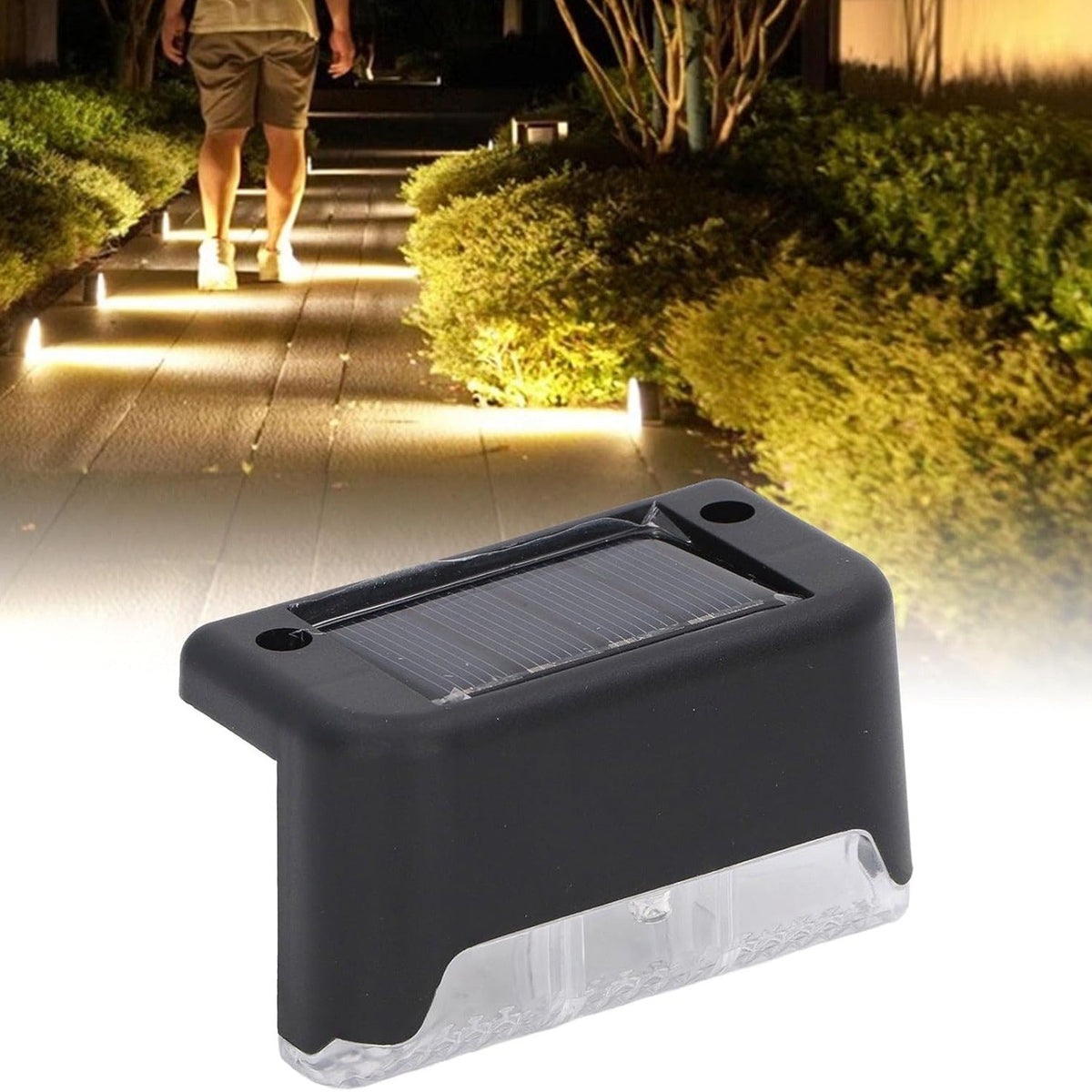 Brighten Your Outdoors with Solar Decorative Lights – Waterproof, Durable Garden Lights for Stairs, Patios, and Pathways (4 Pc Set)