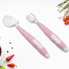 silicone-bendable-kids-feeding-spoons-and-forks-toddler-utensils-with-travel-case-baby-spoon-and-fork-set-for-self-feeding-learning-bendable-handle-for-kid-children-toddlers-2-pc-set