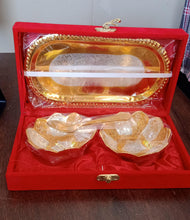 5636-gold-silver-plated-2-bowl-2-spoon-tray-set-brass-with-red-velvet-gift-box-serving-dry-fruits-desserts-gift