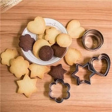 Variety of stainless steel cookie cutters for baking