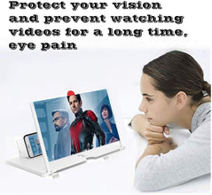 Mobile screen amplifier for enhanced visual experience with better eye protection.