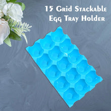 15 cavity egg trays for storage, plastic, 4 piece set