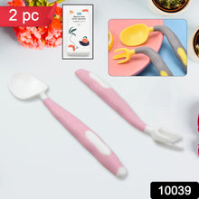 silicone-bendable-kids-feeding-spoons-and-forks-toddler-utensils-with-travel-case-baby-spoon-and-fork-set-for-self-feeding-learning-bendable-handle-for-kid-children-toddlers-2-pc-set