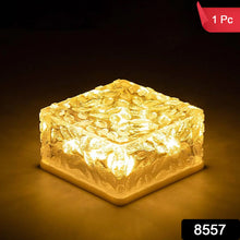 Solar Ice Cube Shaped Garden Light, Ice Cube Shaped Garden Warm Light Outdoor Solar Garden Decorative Lights for Walkway Pathway Backyard Christmas Decoration Parties